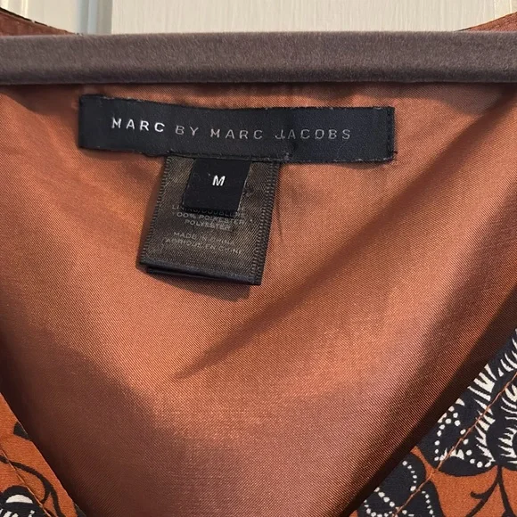 Rare Halloween 100% Silk Marc by Marc Jacobs Dress with Bat/Autumn Print - Picture 9 of 10